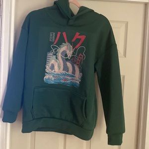 Green dragon Japanese hoodie